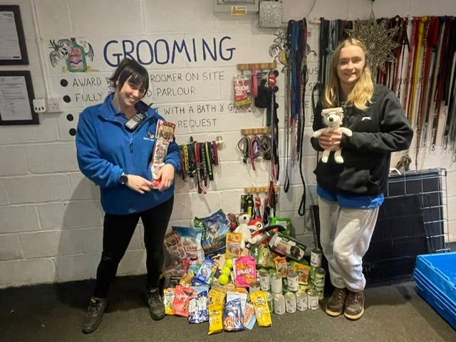 Clymping Dog Sanctuary receiving Christmas collection